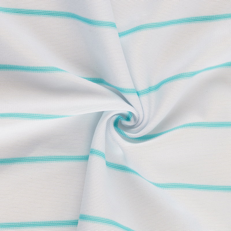 Țesătură tricot urzeală cu dungi albastre