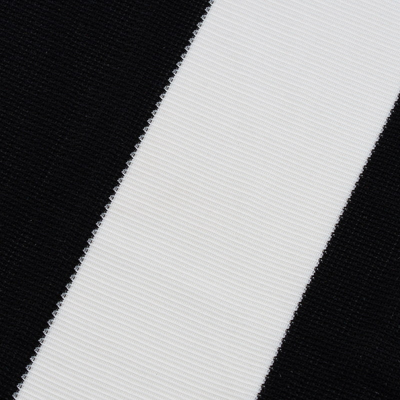 Țesătură tricot urzeală cu dungi alb-negru
